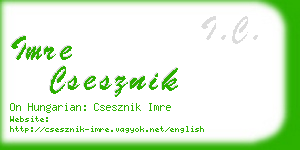 imre csesznik business card